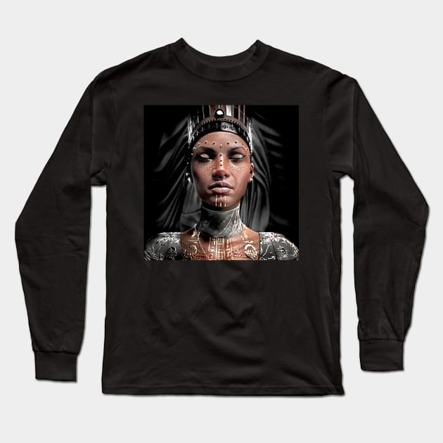 Queen Lahideamani Long Sleeve T-Shirt by WarriorQueens